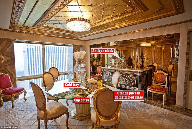 Không gian tuyệt đẹp bên trong căn penthouse dát vàng của tân Tổng thống Mỹ Donald Trump - Ảnh 3.