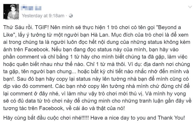 Đừng like, hãy comment - Thử thách #BeyondALike này sẽ giúp dẹp bớt bạn ảo! - Ảnh 1.