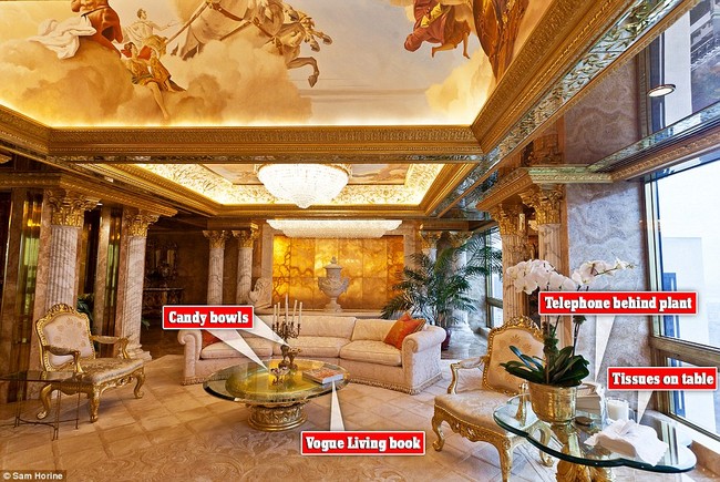 Không gian tuyệt đẹp bên trong căn penthouse dát vàng của tân Tổng thống Mỹ Donald Trump - Ảnh 4.
