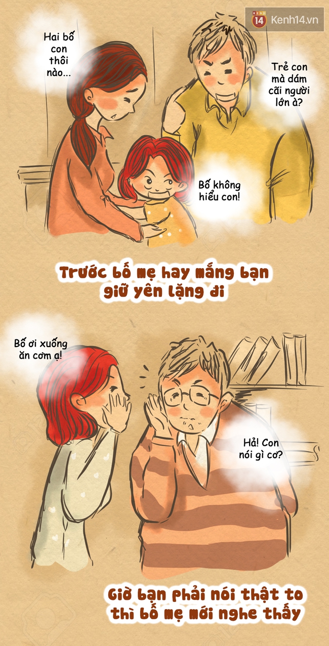 Bộ tranh: Rồi cũng đến l&uacute;c ch&uacute;ng ta giật m&igrave;nh thảng thốt, rằng bố mẹ đ&atilde; gi&agrave;... - Ảnh 2.