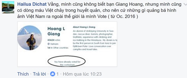 Chưa đầy 24 giờ nữa cổng bình chọn sẽ đóng, dân mạng hô hào vote cho Giang đến Bắc Cực - Ảnh 7.