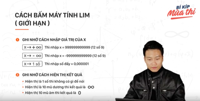 Clip: Bí kíp để xử nhanh bài toán giới hạn trong 10 giây - Ảnh 2.