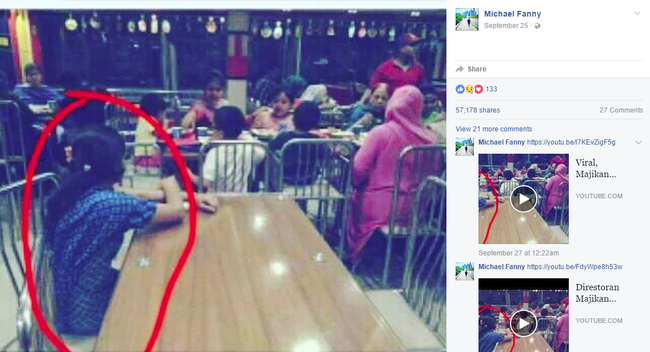 Trong khi cả nh&agrave; chủ vui vẻ thưởng thức bữa tối, c&ocirc; b&eacute; gi&uacute;p việc chỉ c&oacute; thể ngồi nh&igrave;n từ xa - Ảnh 1.