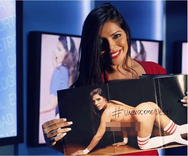 Hoa hậu siêu vòng ba cầu xin Messi đừng block mạng xã hội - Ảnh 3.