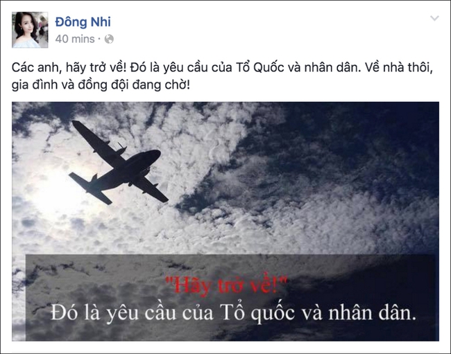 Sao Việt bày tỏ sự bàng hoàng, tiếc thương đến tai nạn máy bay CASA-212 - Ảnh 1.
