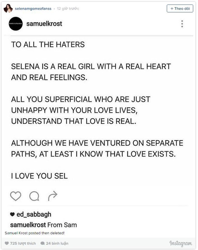 Bạn trai tin đồn xác nhận đã từng hẹn hò với Selena Gomez - Ảnh 2.