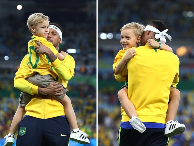 Neymar vui sướng &ocirc;m chầm bạn g&aacute;i cũ trong ng&agrave;y v&ocirc; địch Olympic - Ảnh 6.
