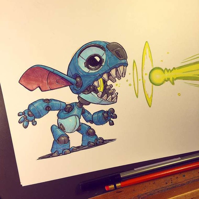 Ch&aacute;n gu dễ thương, họa sĩ t&agrave;i ba biến tất cả nh&acirc;n vật Disney th&agrave;nh... robot - Ảnh 7.