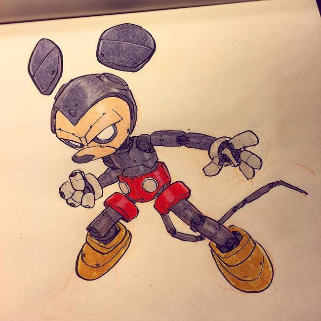 Ch&aacute;n gu dễ thương, họa sĩ t&agrave;i ba biến tất cả nh&acirc;n vật Disney th&agrave;nh... robot - Ảnh 4.