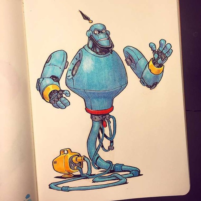 Ch&aacute;n gu dễ thương, họa sĩ t&agrave;i ba biến tất cả nh&acirc;n vật Disney th&agrave;nh... robot - Ảnh 3.