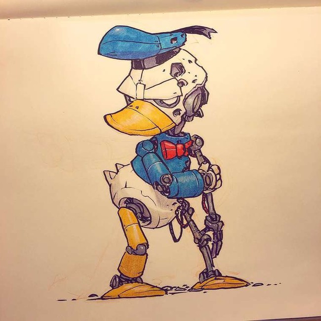 Ch&aacute;n gu dễ thương, họa sĩ t&agrave;i ba biến tất cả nh&acirc;n vật Disney th&agrave;nh... robot - Ảnh 8.