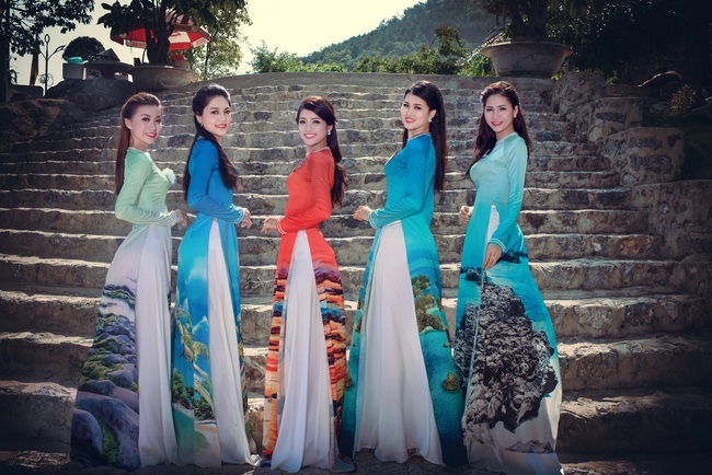 Ngắm thí sinh Hoa hậu Biển 2016 khoe sắc với áo dài truyền thống - Ảnh 5.