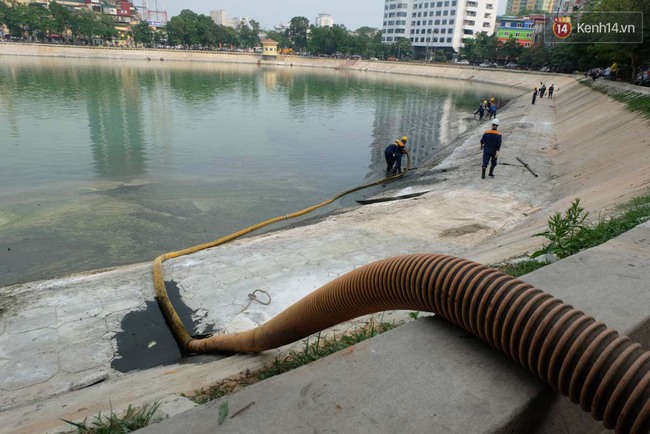 Hà Nội: Nạo hút hồ Ngọc Khánh sau 1 tháng “tra tấn” người dân bằng mùi hôi thối - Ảnh 1.