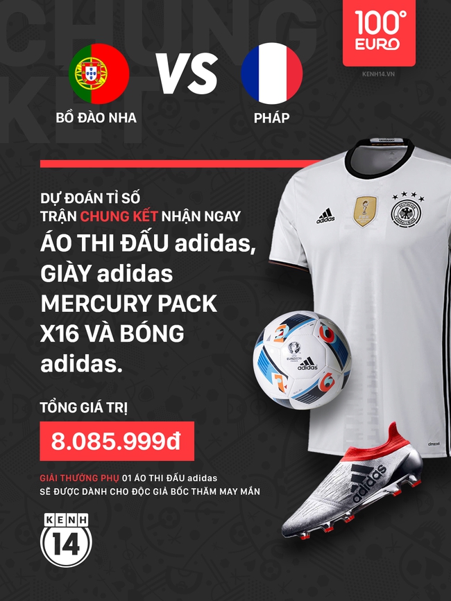 Dự đoán trận chung kết Bồ Đào Nha - Pháp, nhận quà khủng từ adidas trị giá gần 10 triệu đồng - Ảnh 3.