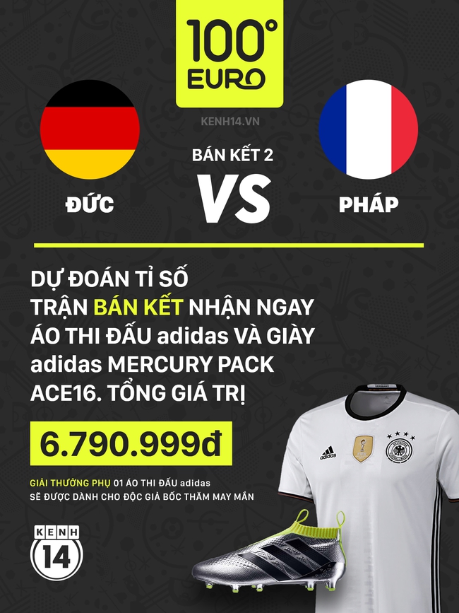 Dự đoán trận bán kết Đức - Pháp, nhận áo và giày của adidas trị giá gần 7 triệu đồng - Ảnh 4.