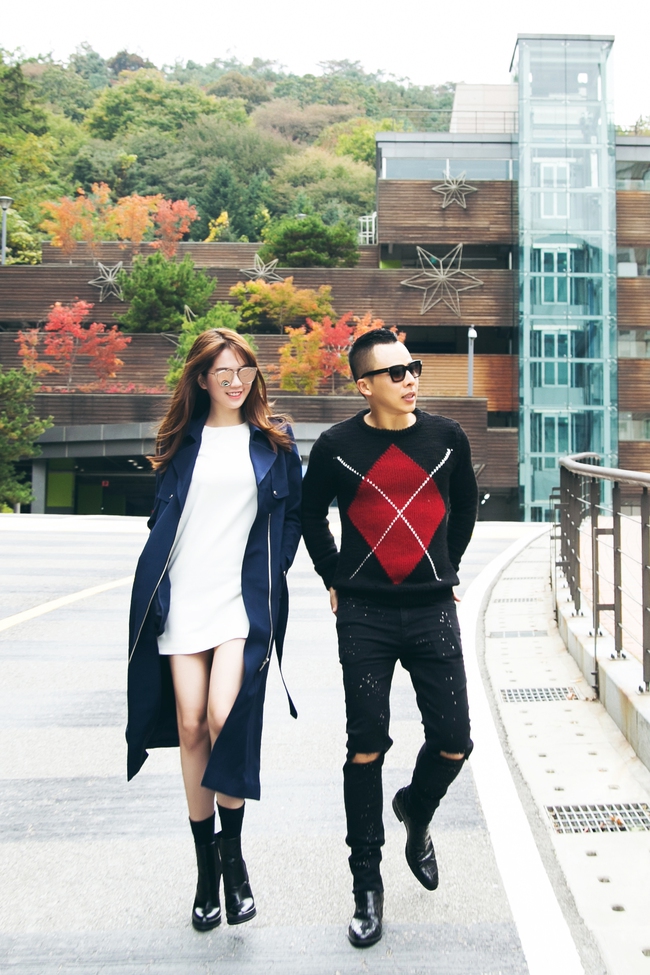 Ngọc Trinh xinh đẹp nổi bật giữa mùa thu Hàn Quốc - Ảnh 8.