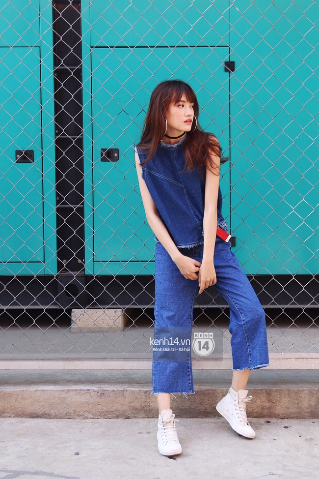 Street style 2 miền: Miền Nam tràn ngập denim, miền Bắc toàn đen cực ngầu - Ảnh 3.