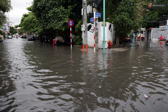 Đường ra vào sân bay Tân Sơn Nhất biến thành sông sau cơn mưa lớn - Ảnh 10.