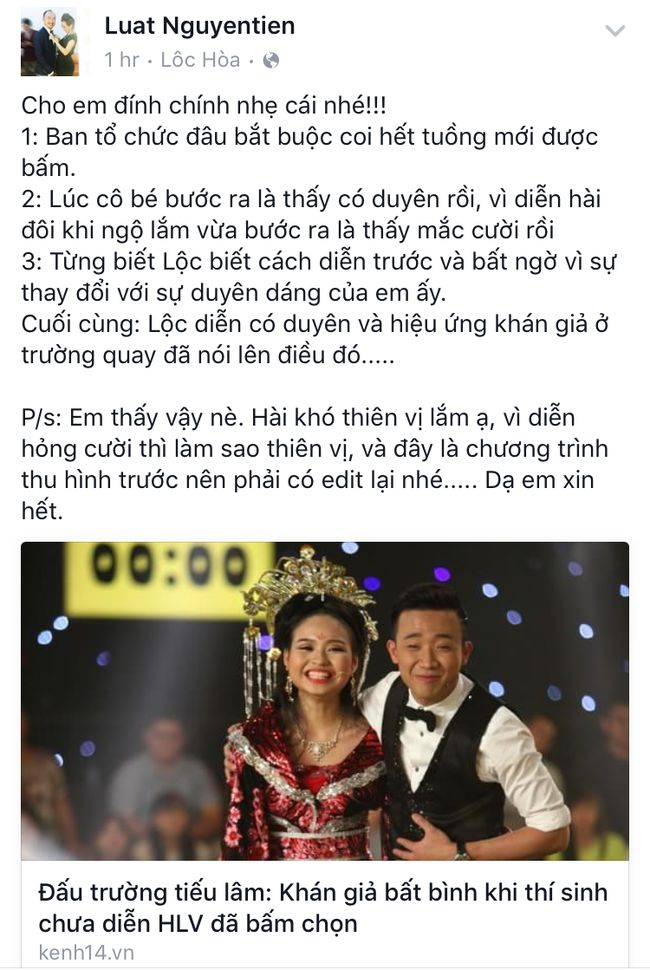 Giám khảo Đấu trường tiếu lâm phân trần việc bấm nút chọn khi thí sinh chưa diễn - Ảnh 2.