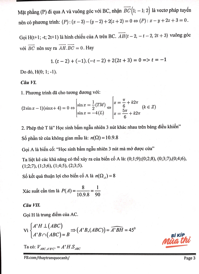 HOT: Gợi ý giải đề môn Toán kỳ thi THPT Quốc gia 2016 - Ảnh 4.
