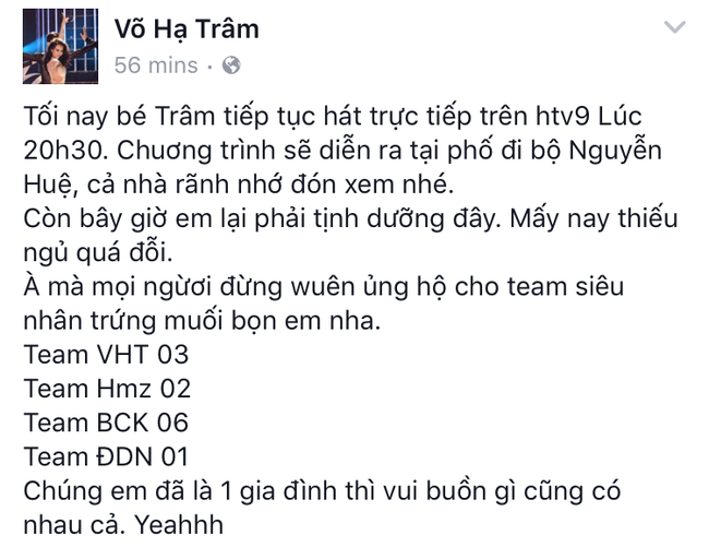 V&otilde; Hạ Tr&acirc;m phủ nhận việc chia b&egrave; ph&aacute;i ở Gương mặt th&acirc;n quen - Ảnh 1.