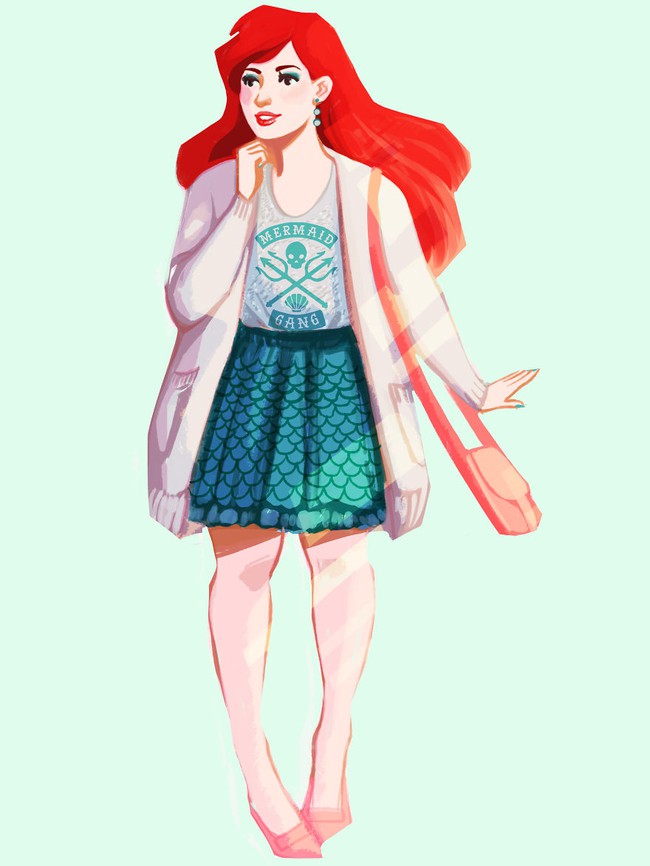 Đố bạn biết: C&aacute;c c&ocirc;ng ch&uacute;a Disney mặc kiểu g&igrave; khi trở th&agrave;nh fashionista? - Ảnh 1.