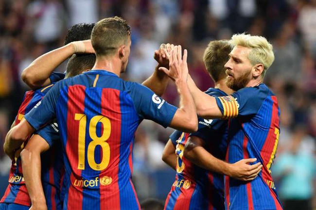Messi xỏ h&aacute;ng đối thủ, kiến tạo cho Munir v&agrave; Luis Suarez ghi b&agrave;n - Ảnh 1.