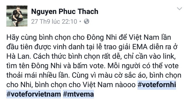 Mỹ Tâm, Hà Hồ, Thu Thảo cùng dàn sao đồng loạt kêu gọi ủng hộ Đông Nhi tại EMA 2016 - Ảnh 14.