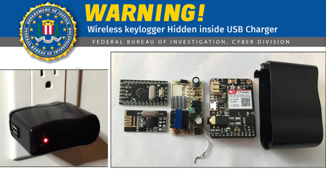 FBI cảnh báo củ sạc USB giả có thể bí mật theo dõi những gì bạn gõ trên bàn phím - Ảnh 1.