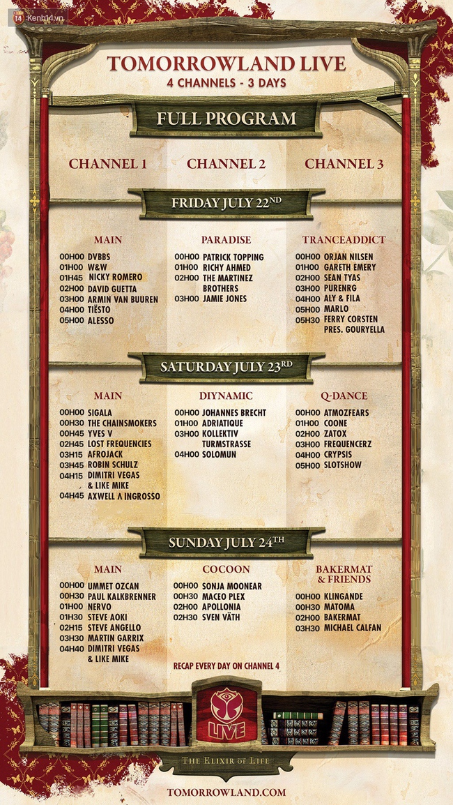 Lịch phát sóng trực tiếp 3 ngày đại nhạc hội Tomorrowland 2016 theo giờ Việt Nam - Ảnh 1.