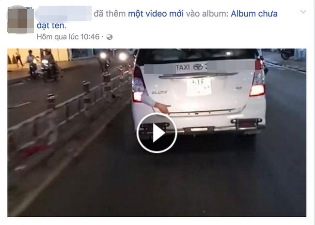H&igrave;nh ảnh r&ugrave;ng rợn: C&aacute;nh tay bị kẹp ở cốp xe taxi chạy tr&ecirc;n phố S&agrave;i G&ograve;n - Ảnh 1.
