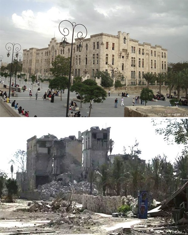 Chiến tranh đã khiến thành phố lớn nhất Syria hoang tàn thế nào? - Ảnh 14.