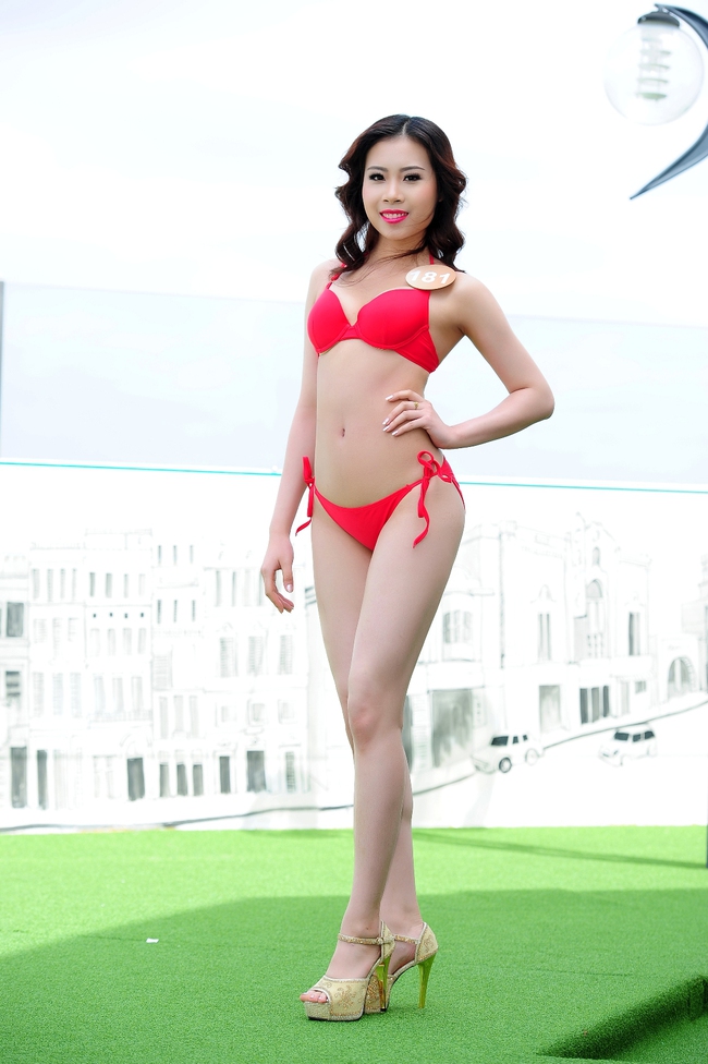 Hoa hậu Bản sắc Việt toàn cầu: Các thí sinh khoe dáng nóng bỏng với bikini - Ảnh 5.