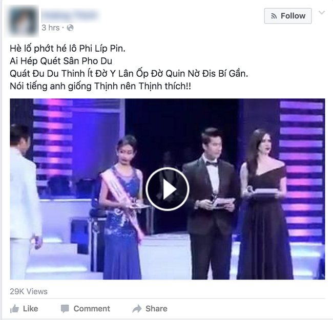 Clip: Hoa hậu Thu Vũ hỏi bằng tiếng Anh m&agrave; cả s&acirc;n khấu... đơ ra v&igrave; kh&ocirc;ng hiểu nổi! - Ảnh 2.