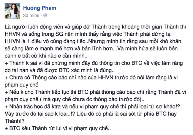 Phạm Hương bênh vực thí sinh bị rút tên khỏi Hoa hậu Việt Nam vì sửa răng - Ảnh 1.