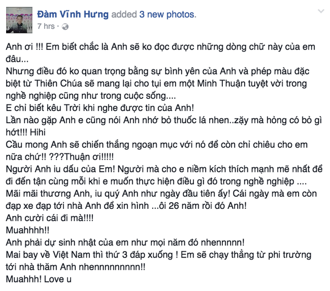 Đàm Vĩnh Hưng từng nhiều lần khuyên Minh Thuận bỏ thuốc lá - Ảnh 1.