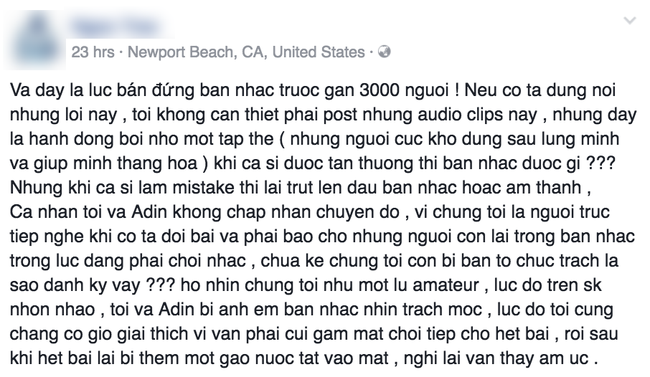 Diva Hà Trần bị tố bán đứng ban nhạc trước gần 3000 khán giả - Ảnh 3.