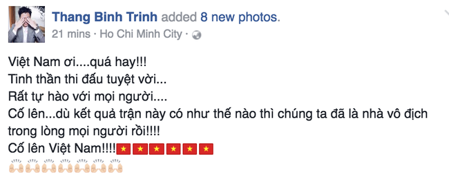 Sao Việt vỡ òa trước những pha ghi bàn đầy kịch tính của đội tuyển Việt Nam - Ảnh 1.