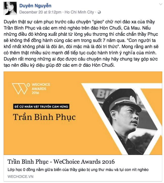 Tiếp nối Thu Thảo, câu chuyện thầy giáo bị ung thư và lớp học 0 đồng lay động đến hàng loạt trái tim nghệ sĩ - Ảnh 3.