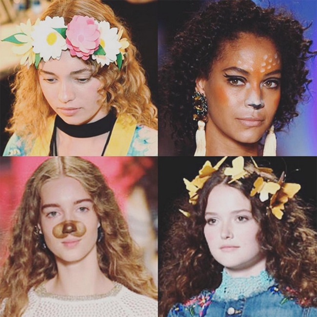 Cứ selfie nhiều v&agrave;o, bởi Snapchat Filter đ&atilde; th&agrave;nh trend l&agrave;m đẹp tại NYFW rồi đấy! - Ảnh 1.