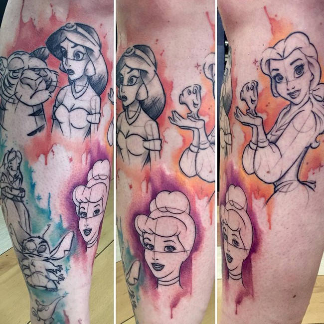 Khi d&acirc;n xăm m&igrave;nh cũng m&ecirc; mẩn phim hoạt h&igrave;nh Disney - Ảnh 10.