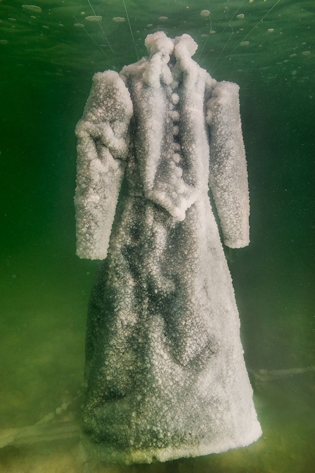 Chiếc váy bị ngâm dưới Biển Chết, 2 năm sau nó bỗng trở thành tuyệt tác pha lê lấp lánh - Ảnh 4.