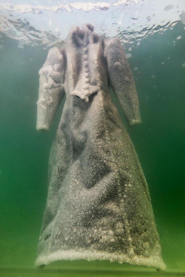 Chiếc váy bị ngâm dưới Biển Chết, 2 năm sau nó bỗng trở thành tuyệt tác pha lê lấp lánh - Ảnh 3.