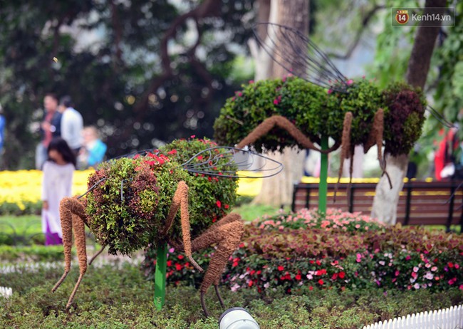 H&agrave; Nội lần đầu c&oacute; 12 con gi&aacute;p khổng lồ bằng hoa lập thể - Ảnh 10.