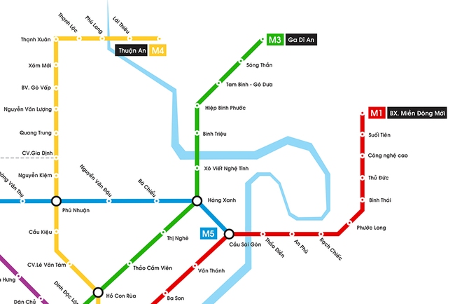 Hình ảnh bản đồ 8 tuyến Metro kết nối toàn thành phố: Người Sài Gòn ngóng tới lúc được đi lại tiện lợi, văn minh! - Ảnh 3.