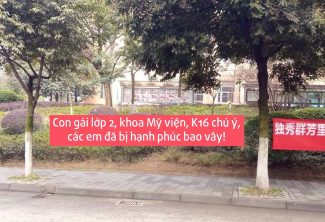 Nam sinh trường người ta: Ng&agrave;y 8/3 ch&uacute;c con g&aacute;i l&agrave; phải giăng biểu ngữ cực chất - Ảnh 7.