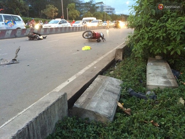 Xe ô tô điên tông liên hoàn 9 xe máy ở Sài Gòn, nhiều người bị thương - Ảnh 5.