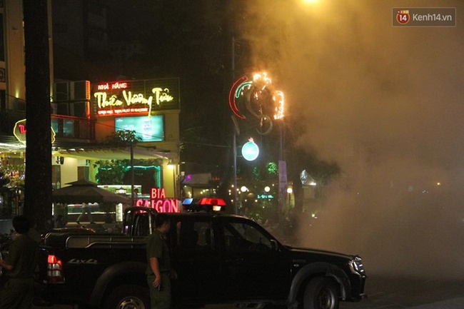 TPHCM: Dãy đèn trang trí bị chê màu mè ở đường Phạm Ngọc Thạch bất ngờ bốc cháy - Ảnh 2.