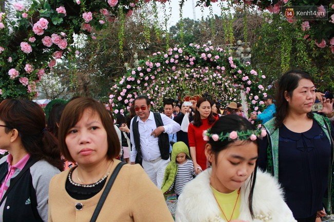 Bất chấp mưa phùn, ngày thứ 3 lễ hội hoa hồng Bulgaria ở Hà Nội vẫn đông nghịt người - Ảnh 5.