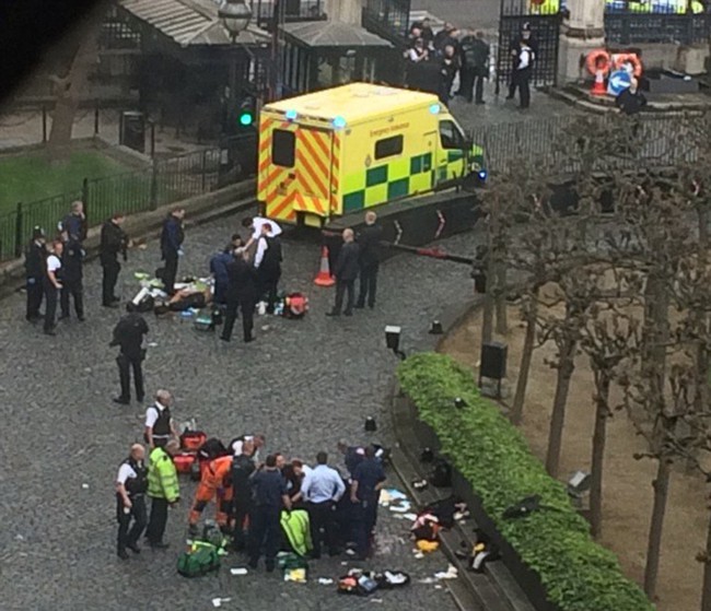 Súng nổ bên ngoài tòa nhà Quốc hội Anh, ít nhất 12 người bị thương - Ảnh 4.